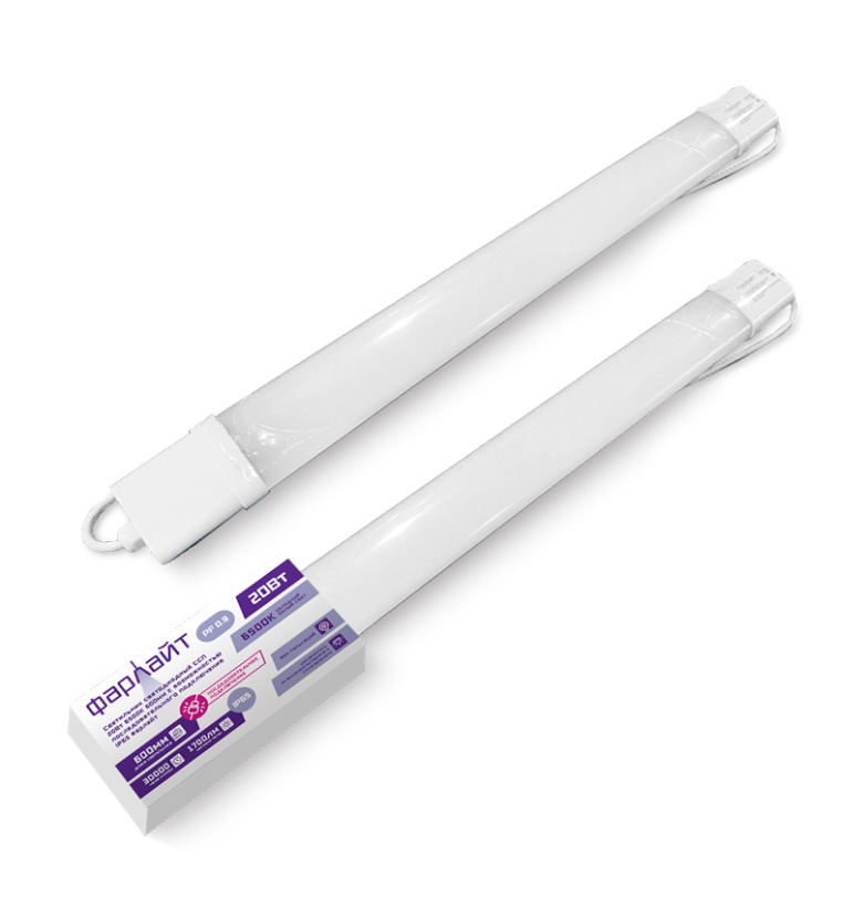 картинка Светильник LED 20Вт (1700Лм) IP65 6500К 600мм ССП Фарлайт от магазина Электротехника