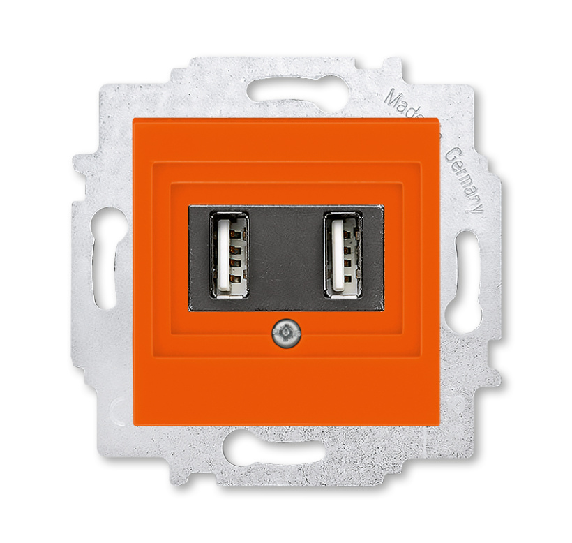 картинка USB зарядка двойная оранжевый LEVIT от магазина Электротехника