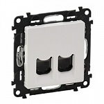 картинка Розетка 2-я RJ45 Cat6 механизм  Белый Valena LIFE от магазина Электротехника