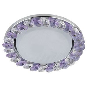 картинка Светильник GX53 встр. 13Вт хром/прозрачный, фиолетовый  ЭРА от магазина Электротехника