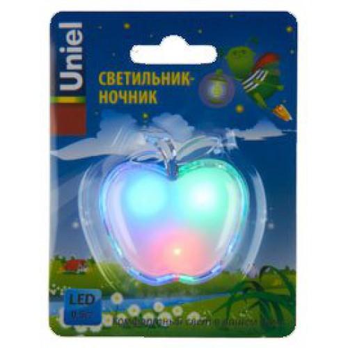 картинка Светильник-ночник LED 0,5W "Яблоко" 4LED 220V Uniel от магазина Электротехника