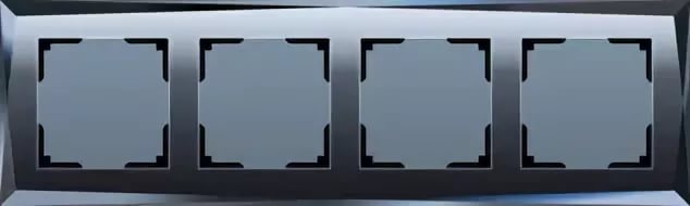 картинка Рамка 4-пост. черная (стекло) Favorit от магазина Электротехника