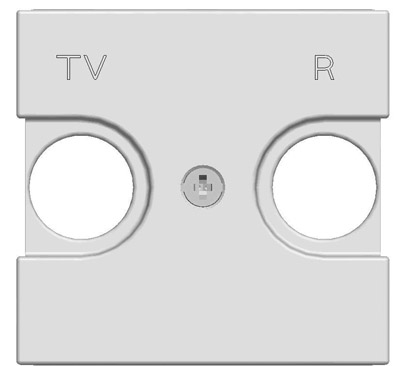 картинка Накладка для TV-R розетки, 2 мод,серебро Zenit ABB от магазина Электротехника