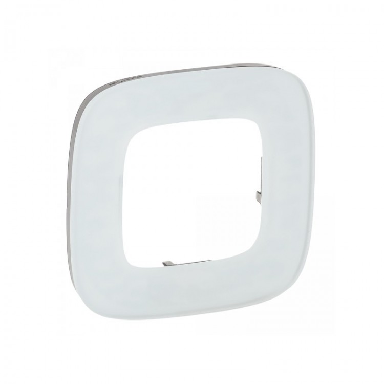 картинка Рамка 1-пост. универсальная Белое стекло Valena ALLURE от магазина Электротехника