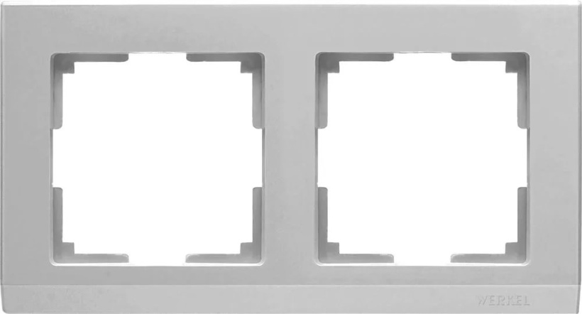 картинка Рамка 2-пост. серебряный Stark от магазина Электротехника