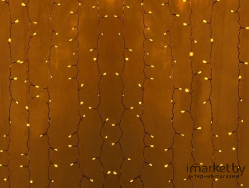 картинка Гирлянда "Светодиодный Дождь" 2х3м, эффект мерцания, белый провод, 230 В, диоды ЖЁЛТЫЕ, 760 LED от магазина Электротехника