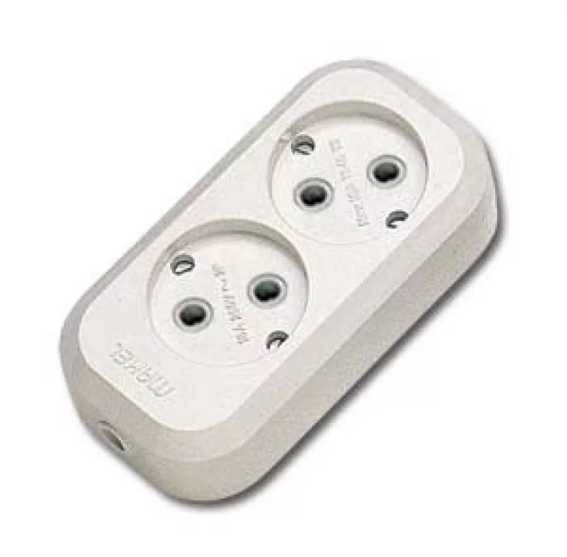 картинка Колодка 2-пост. 2P 10А белая Makel от магазина Электротехника