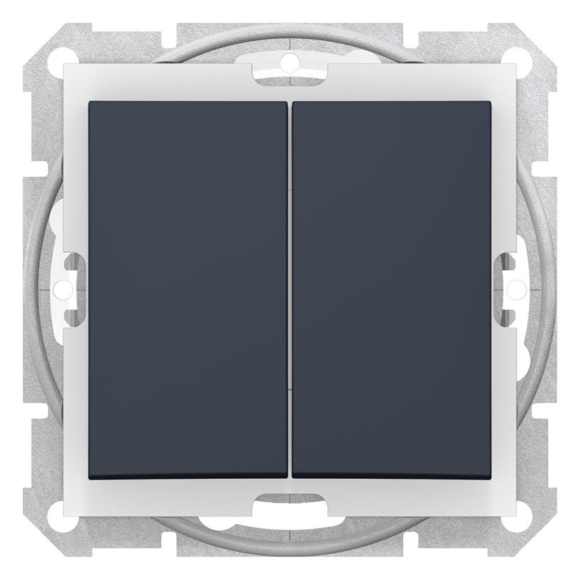 картинка Выключатель 2-кл. 10А СУ механизм IP44 графит Sedna от магазина Электротехника
