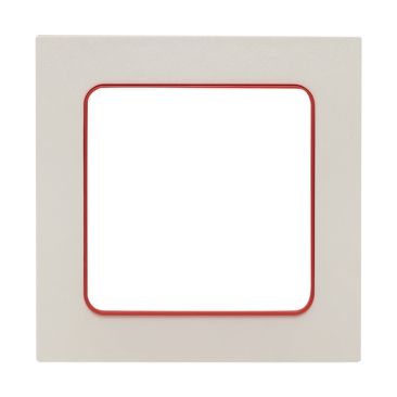 картинка Рамка 1-пост. белый с линией цвета красный Стокгольм от магазина Электротехника