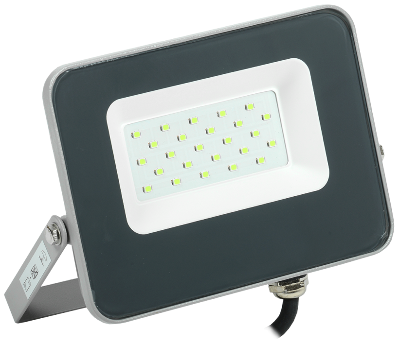 картинка Прожектор (LED)  20Вт green 2100Лм IP65 СДО 07-20G серый IEK от магазина Электротехника