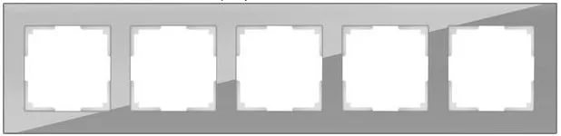 картинка Рамка 5-пост. серая (стекло) Favorit  от магазина Электротехника