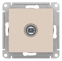 картинка Розетка 1-я TV СУ одиночная механизм бежевый  ATLAS DESIGN от магазина Электротехника