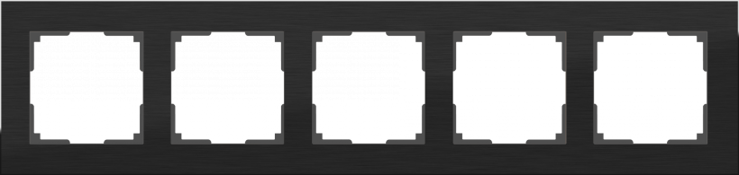 картинка Рамка 5-пост. чёрный алюминий WERKEL от магазина Электротехника