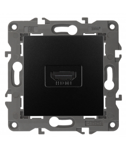 картинка Розетка HDMI антрацит Elegance Эра от магазина Электротехника