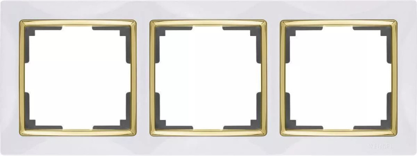картинка Рамка 3-пост. слон.кость/золото Snabb от магазина Электротехника