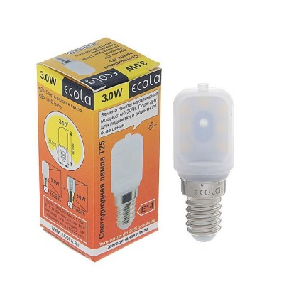 картинка Лампа LED Т25  3Вт Е14 2700К для холодильников и швейных машин Ecola от магазина Электротехника