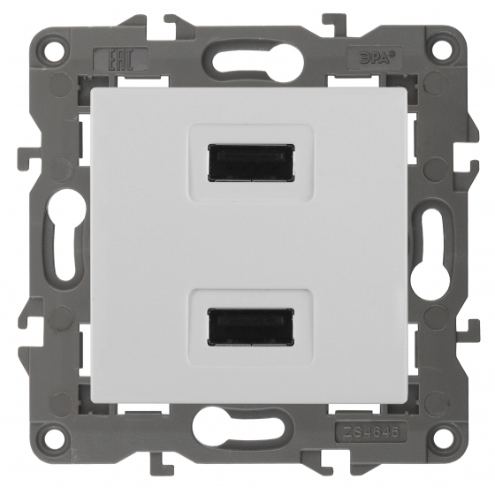 картинка Устройство зарядное USB 230В/5В-2100мА белый Elegance ЭРА !!! от магазина Электротехника