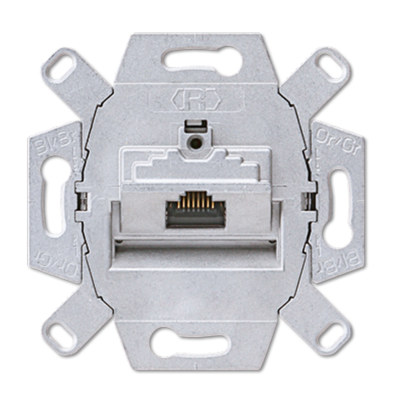 картинка Механизм розетки 1-ой RJ45 наклон кат. 5e, экран ABB от магазина Электротехника