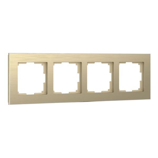картинка Рамка 4-пост. шампань алюминий WERKEL от магазина Электротехника