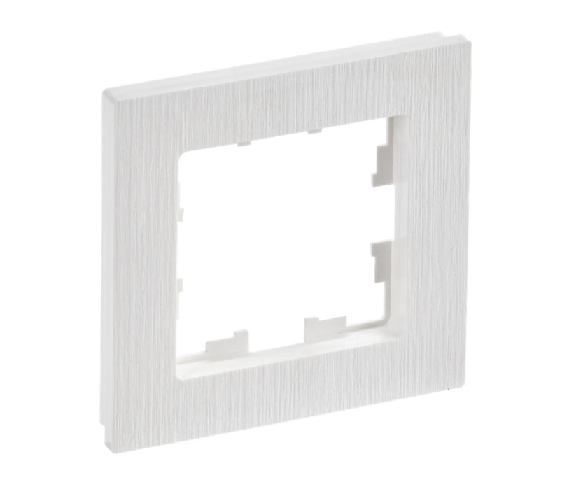 картинка Рамка 1-пост. матовый белый рифленый BRITE от магазина Электротехника