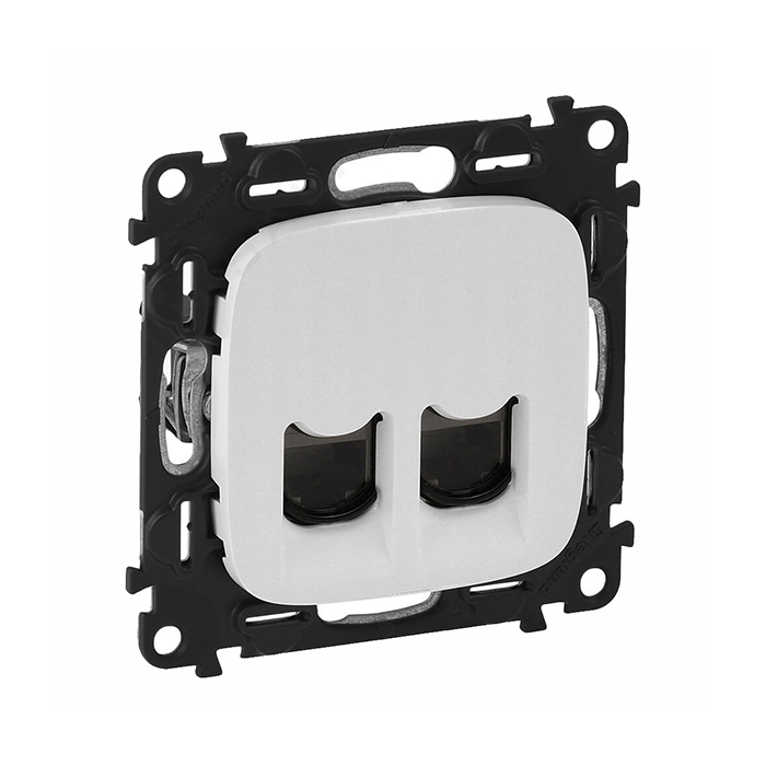 картинка Розетка 2-я RJ45 Cat.5е UTP СУ механизм Белый Valena Allure от магазина Электротехника