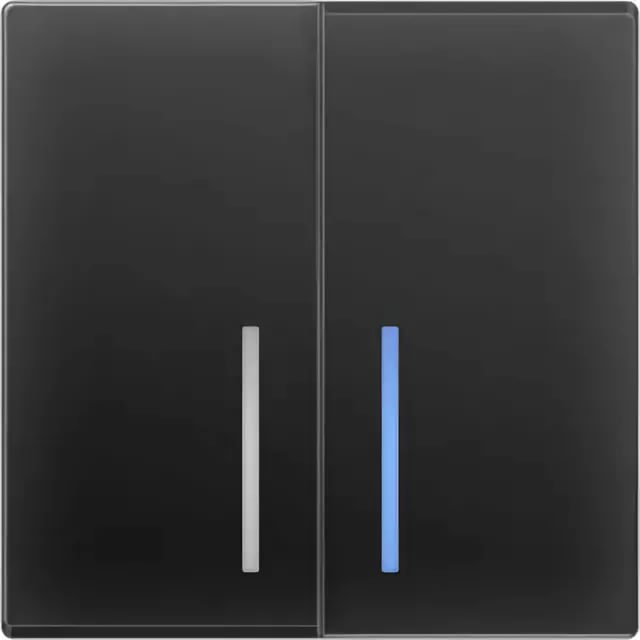 картинка Выключатель 2-кл. 10А СУ с подсветкой черный матовый Werkel от магазина Электротехника