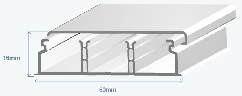 картинка Кабель-канал  60х16мм с 2-мя перегородками Legrand от магазина Электротехника