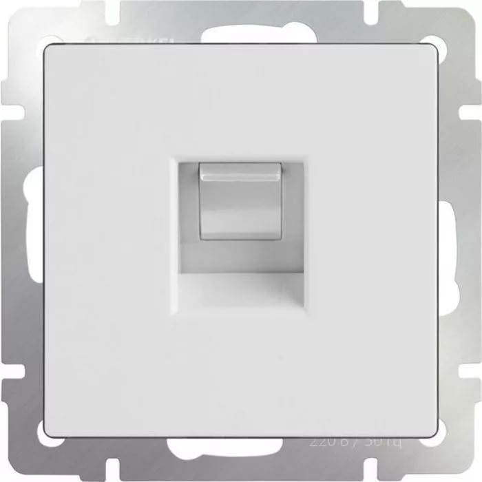 картинка Розетка 1-я RJ-45 СУ механизм белый Werkel от магазина Электротехника