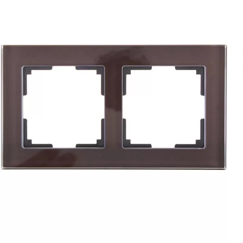 картинка Рамка 2-пост. коричневый алюминий WERKEL от магазина Электротехника