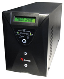 картинка ИБП Pro-Vision Black 1000VA on-line без аккум. (дв. преобр., синус, 07 кВт, без акб, 3х12В) от магазина Электротехника