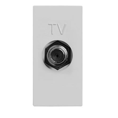 картинка Розетка 1 мод. TV одиночная тип F белый Zenit ABB от магазина Электротехника