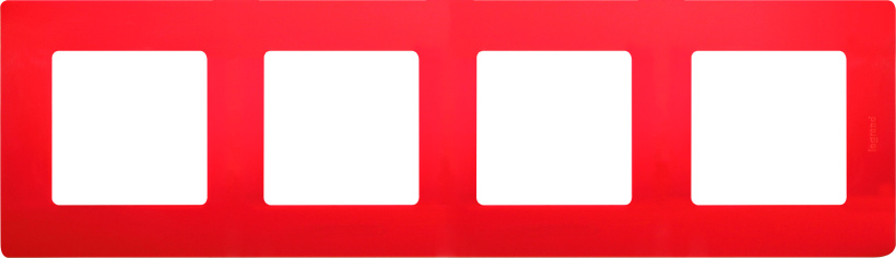 картинка Рамка 4-пост. красная Etika !!! от магазина Электротехника