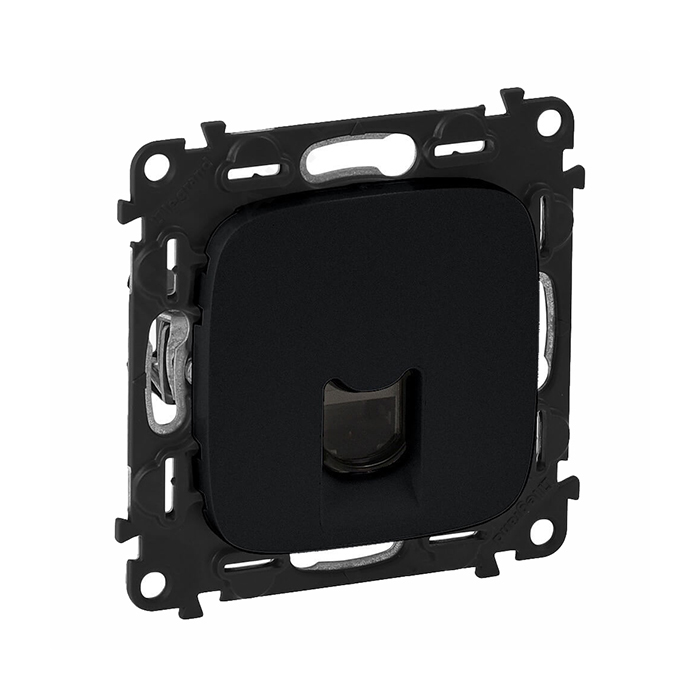 картинка Розетка 1-я RJ11 СУ механизм Антрацит Valena Allure от магазина Электротехника