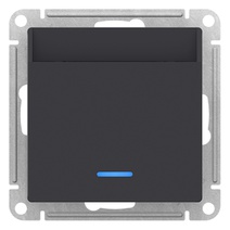 картинка Выключатель карточный 10А СУ механизм карбон ATLAS DESIGN от магазина Электротехника