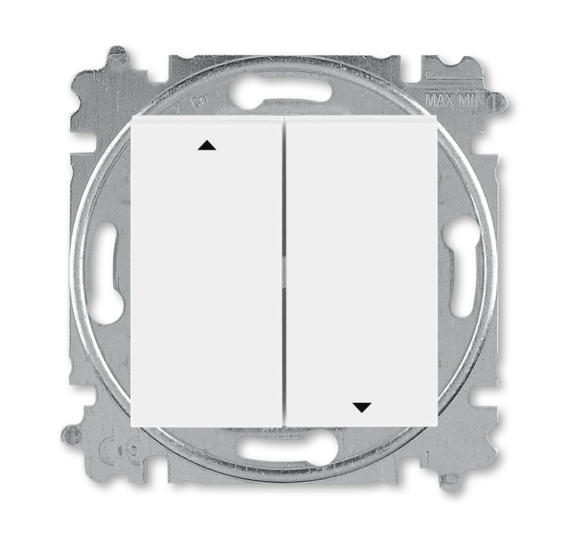картинка Выключатель 2-кл. для жалюзи 10А СУ механизм без фиксации белый LEVIT от магазина Электротехника