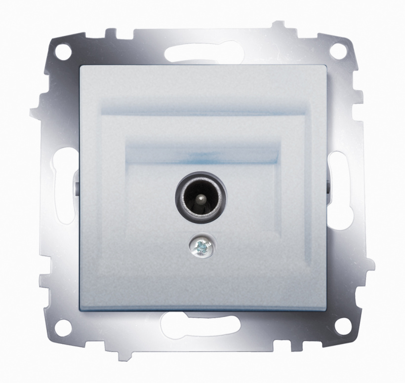 картинка Розетка TV с экранированием алюминий(кр упак 12шт) Cosmo от магазина Электротехника