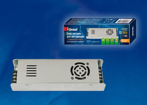картинка Блок питания для свет. лент 360Вт 12V IP20, метал. корпус Uniel от магазина Электротехника