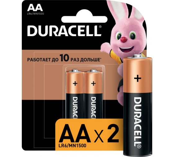 картинка Элемент питания LR6-2BL-2 (АА) (2шт) DURACELL Basic от магазина Электротехника