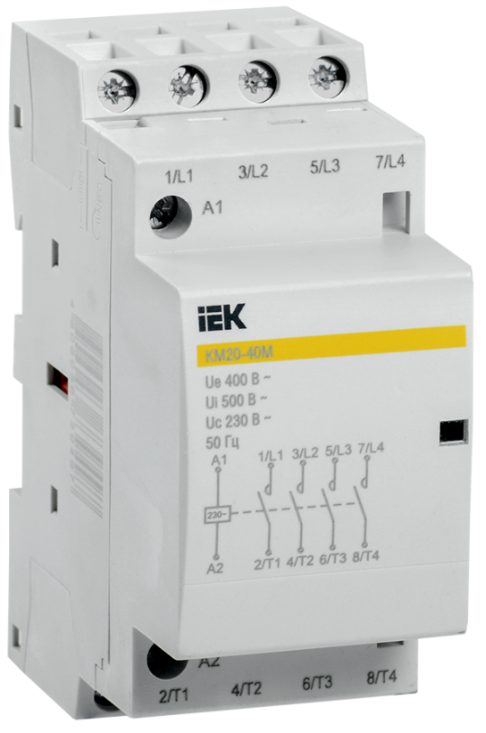 картинка Контактор модульный КМ20-40M AC IEK от магазина Электротехника