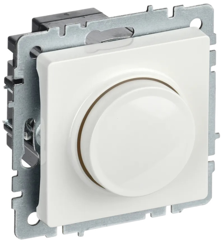 картинка Светорегулятор 600Вт поворотно-нажимной белый BRITE от магазина Электротехника