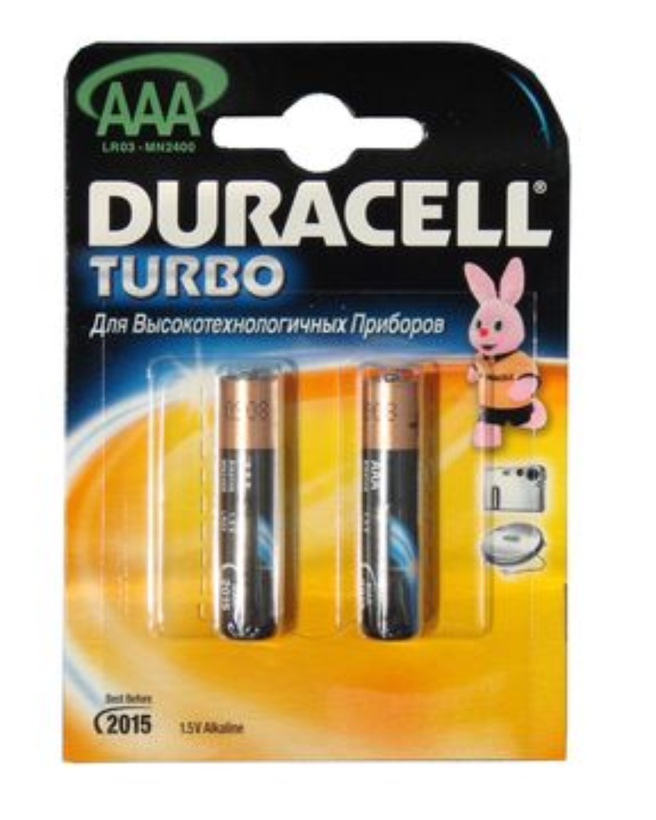 картинка Элемент питания LR03 (ААА) DURACELL TURBO от магазина Электротехника