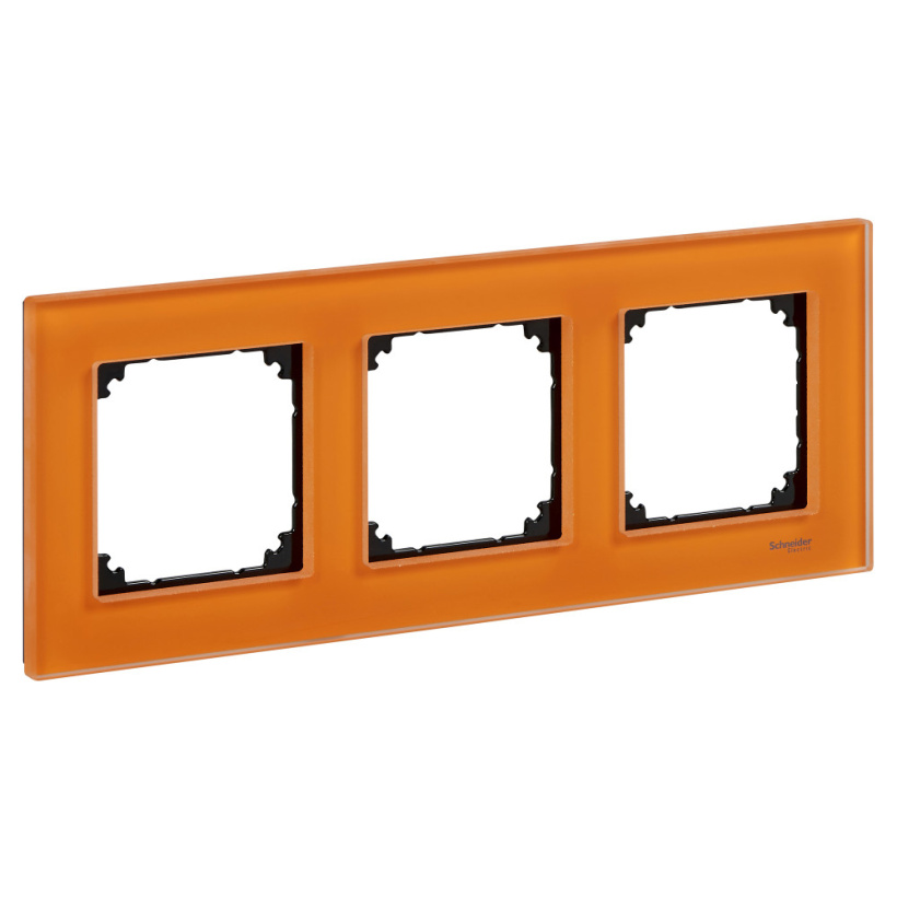 картинка Рамка 3-пост. стекло оранжевый кальцит M-Elegance Merten от магазина Электротехника