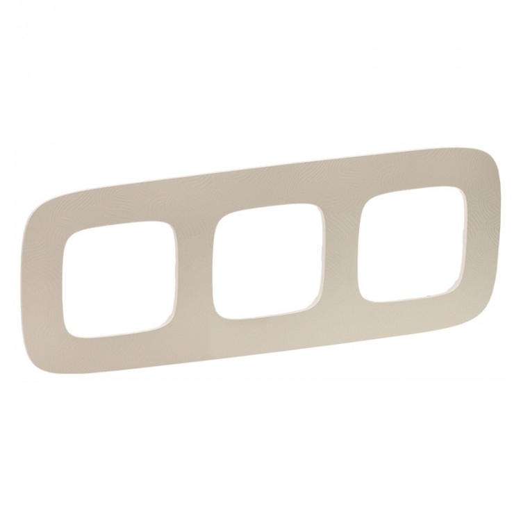 картинка Рамка 3-пост. универсальная Тиснение бежевое Valena ALLURE от магазина Электротехника