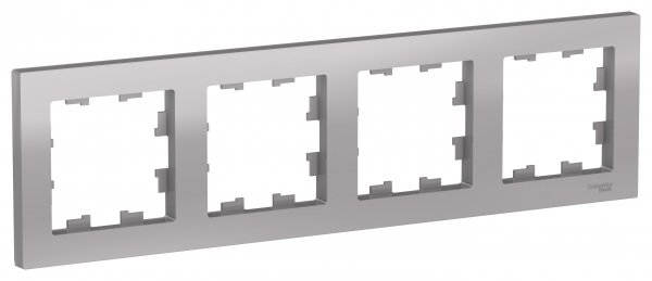картинка Рамка 4-пост. алюминий ATLAS DESIGN от магазина Электротехника