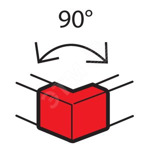 картинка Угол внешний 90гр. 100х50мм METRA от магазина Электротехника