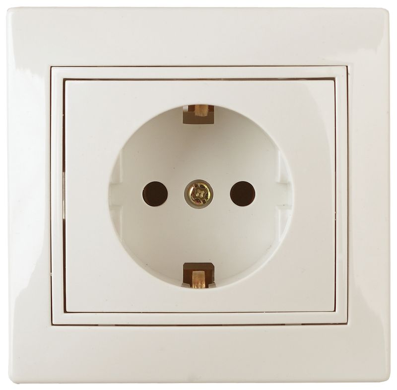 картинка Розетка 1-я 2P+Е С/У винт. клем. сл. кость Intro Plano от магазина Электротехника