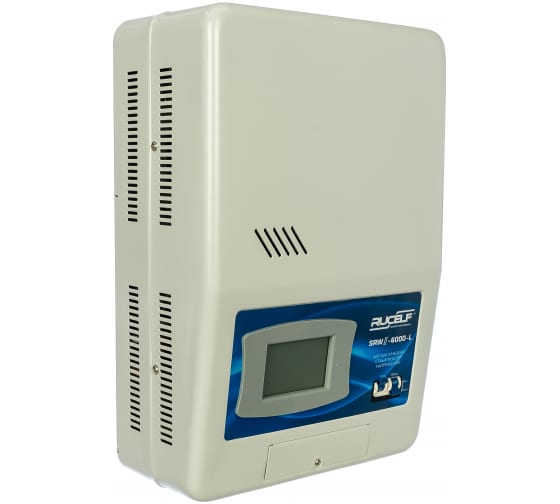 картинка Стабилизатор напряжения 1-фаз. релейный SRW II-6000-L навесной RUCELF от магазина Электротехника